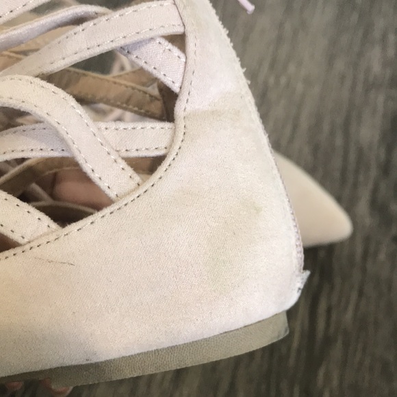 Charlotte Russe blush pink lace up ballet flats sz 7 (fits like a size 6) - Picture 8 of 9